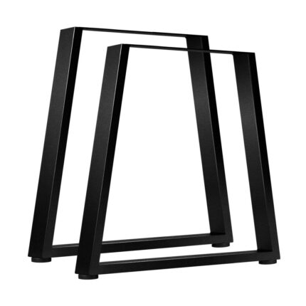 Oikiture 2x Coffee Dining Table Legs Industrial Vintage Bench Trapezoid Metal