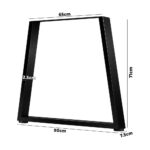 Oikiture 2x Coffee Dining Table Legs Trapezoid Industrial Vintage Bench Metal - Image 3