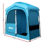 Weisshorn Double Camping Shower Toilet Tent Outdoor Fast Set Up Change Room - Image 2