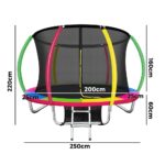 Mazam 8FT Trampoline Round Kids Trampolines Enclosure Outdoor Indoor Play Toys - Image 2