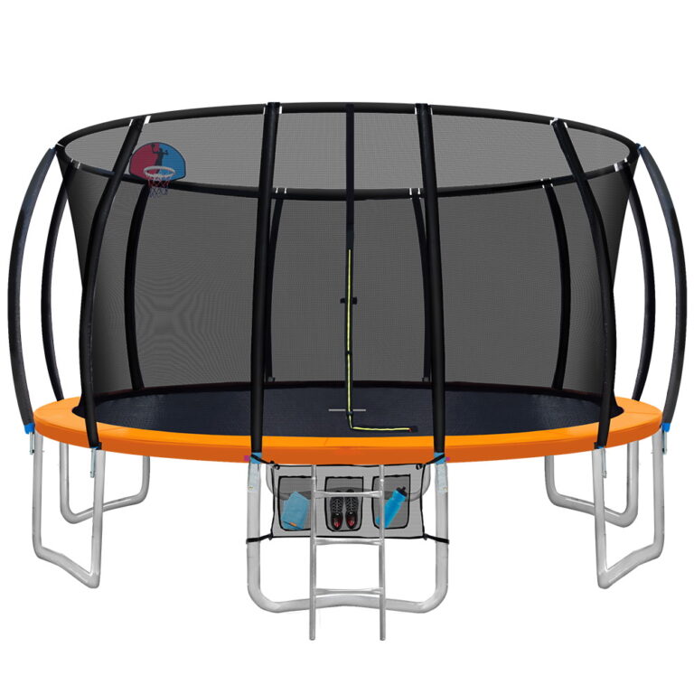 **ALT Text:** Everfit 16FT Kids Trampoline with Safety Net and Ladder