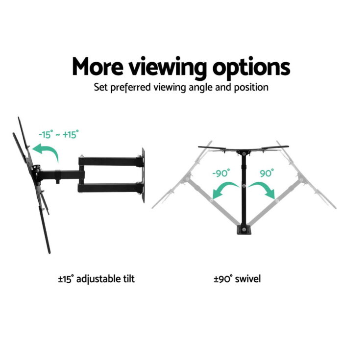 Artiss TV Wall Mount Bracket for 24"-50" LED LCD TVs Full Motion Strong Arms - Image 4