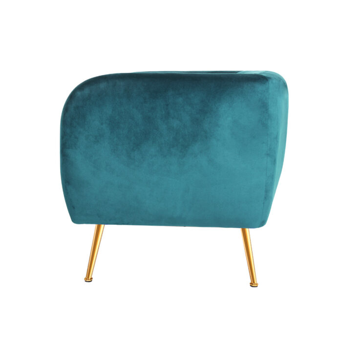 Artiss Armchair Lounge Sofa Arm Chair Accent Chairs Armchairs Couch Velvet Green - Image 4