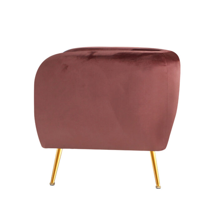 Artiss Armchair Lounge Sofa Arm Chair Accent Chairs Armchairs Couch Velvet Pink - Image 4