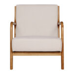 Artiss Armchair Fabric Beige Olive - Image 3