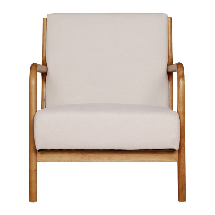 Artiss Armchair Fabric Beige Olive - Image 3