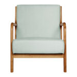 Artiss Armchair Fabric Grey Olive - Image 3
