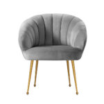Artiss Armchair Velvet Grey Eloise - Image 3