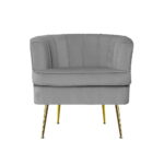 Artiss Armchair Lounge Accent Chair Armchairs Sofa Chairs Velvet Grey Couch - Image 3