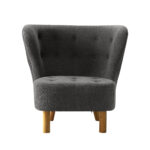 Artiss Armchair Lounge Accent Chair Armchairs Couch Chairs Sofa Bedroom Charcoal - Image 3