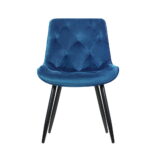 Artiss Set of 2 Starlyn Dining Chairs Kitchen Chairs Velvet Padded Seat Blue - Image 3
