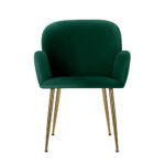 Artiss Dining Chairs Set of 2 Velevt Green Kynsee - Image 3