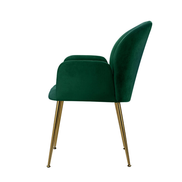 Artiss Dining Chairs Set of 2 Velevt Green Kynsee - Image 4