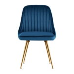 Artiss Dining Chairs Velvet Blue Set of 2 Nappa - Image 3