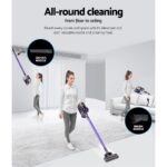 Devanti Handheld Vacuum Cleaner Cordless HEPA Filter Purple - Image 4