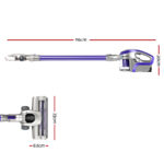 Devanti Handheld Vacuum Cleaner Cordless HEPA Filter Purple 150W - Image 2