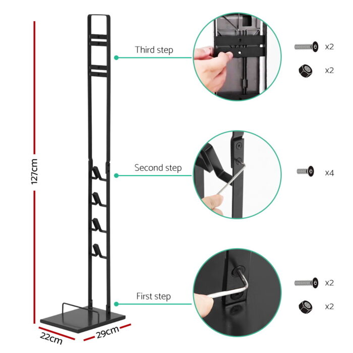 Dyson-Compatible Handstick Vacuum Stand Freestanding Black - Image 2