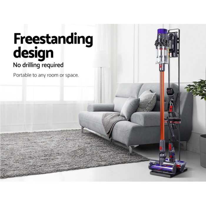 Dyson-Compatible Handstick Vacuum Stand Freestanding Black - Image 4