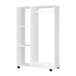 Oikiture Portable Wardrobe Open Storage Shelves Organizer Clothes Rack Hanging - Image 5