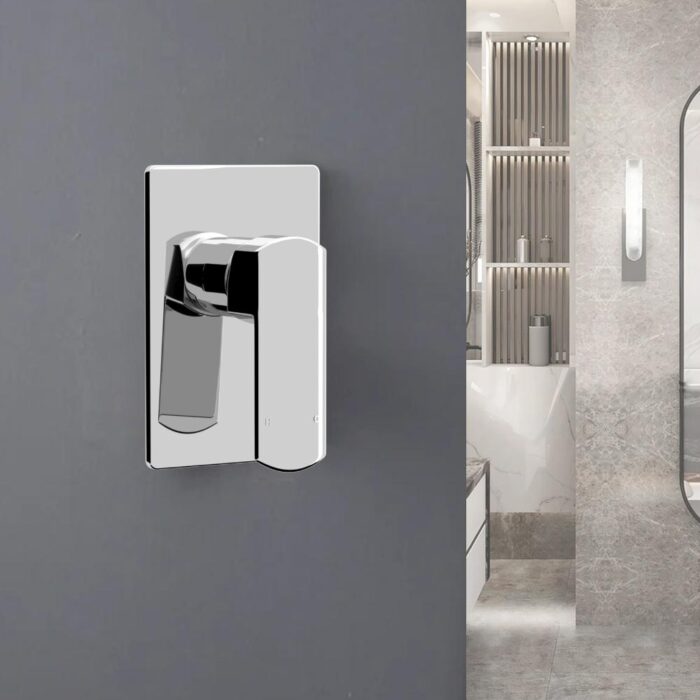 Chrome Wall Basin Shower Mixer Hot Cold Tap Sink Brass Bath Valve Watermark DIY - Image 2