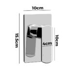 Chrome Wall Basin Shower Mixer Hot Cold Tap Sink Brass Bath Valve Watermark DIY - Image 3