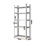Sharptoo Warehouse Storage Rack Steel Frame 1.5m Silver - Image 3
