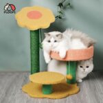 Floofi 75cm Sunflower Plush Scratching Post Cat Tree - Image 4