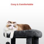 Floofi 145cm Plush Cat Condo Cat Tree Dark Grey - Image 3