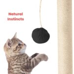 Floofi 145cm Plush Cat Condo Cat Tree Dark Grey - Image 4