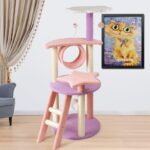 Floofi 101cm Galaxy Plush Cat Condo Cat Tree Pink Purple - Image 2