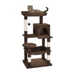 Floofi 118cm Plush Cat Condo Cat Tree Brown