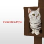 Floofi 118cm Plush Cat Condo Cat Tree Brown - Image 4