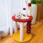 Floofi 130cm Tanghulu Plush Cat Condo Cat Tree Red Yellow - Image 2