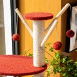 Floofi 130cm Tanghulu Plush Cat Condo Cat Tree Red Yellow - Image 3