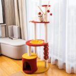 Floofi 130cm Tanghulu Plush Cat Condo Cat Tree Red Yellow - Image 4