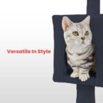 Floofi 155cm Plush Cat Condo Cat Tree Dark Grey - Image 4