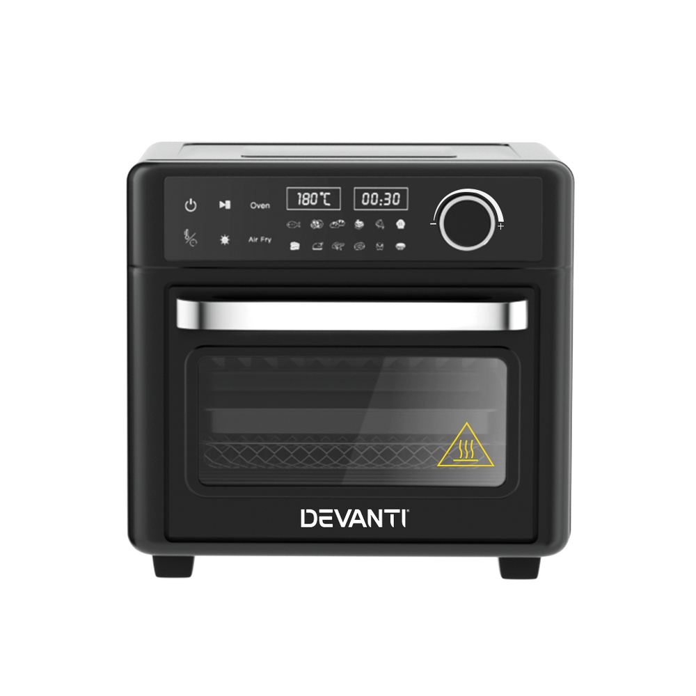 AF-K-K-D15L-BK-143784-00 Devanti Air Fryer 15L LCD Fryers Oven - Image 1