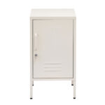 ArtissIn Bedside Table Metal Cabinet - MINI White