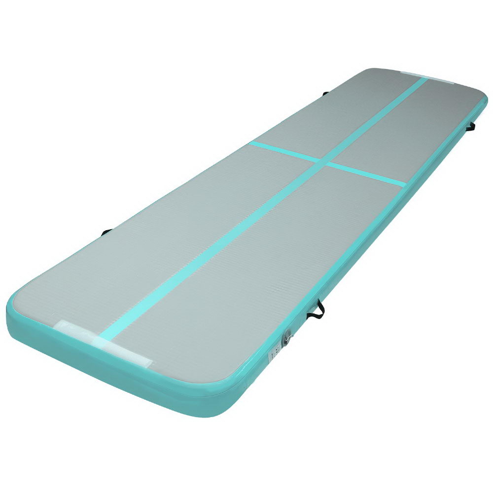 ATM-4-1-01M-MG-00 Everfit GoFun 4X1M Inflatable Air Track Mat Tumbling Floor Home Gymnastics Green - Image 1