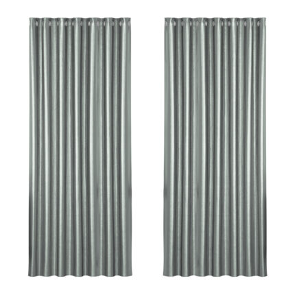 Artiss 2X Blockout Curtains Eyelet 240x230cm Grey Shine