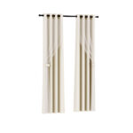 Artiss 2X 132x274cm Blockout Sheer Curtains Beige