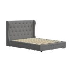 Oikiture Bed Frame Double Size Frames with 4 Storage Drawers