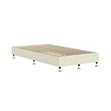 Oikiture Bed Frame King Single Fabric Beige