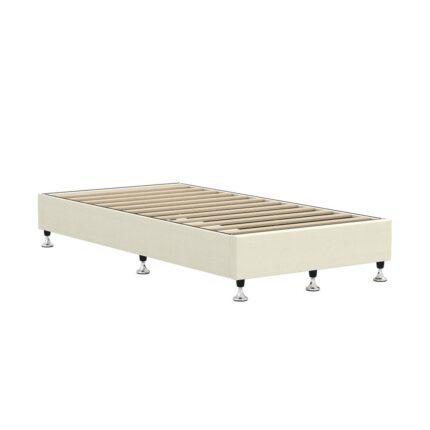 Oikiture Bed Frame Single Size Fabric Beige