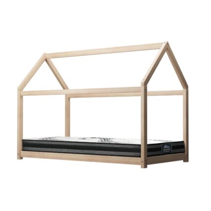 Oikiture Ultimate Kids Bed Frame with Single Mattress Set