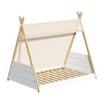 Oikiture Kids Bed Frame Single Size Bed Wooden