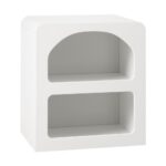 Oikiture Bedside Table Open Shelf White