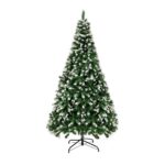 Mazam Christmas Tree 2.1M 7FT Snowy Decor Green 1050 Tips