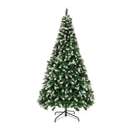 Mazam Christmas Tree 2.4M 8FT Snowy Decor Green 1480 Tips