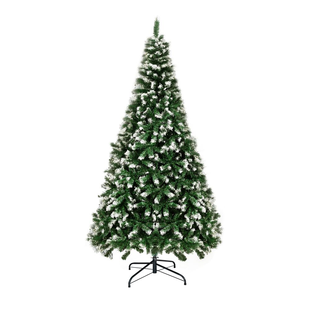 CMT-SN-FULL-8FT-01 Mazam Christmas Tree 2.4M 8FT Snowy Decor Green 1480 Tips - Image 1